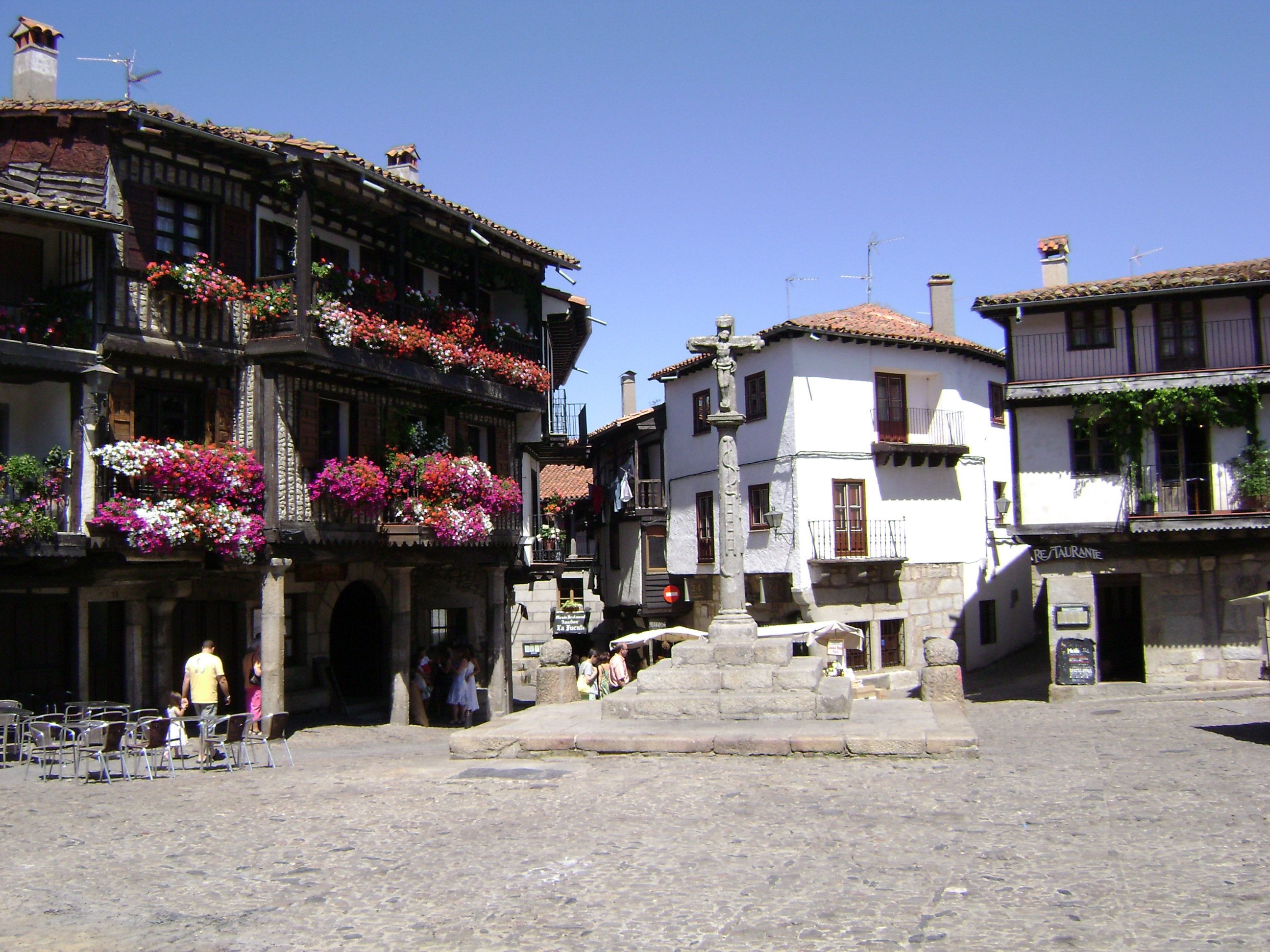 La Alberca, foto en la plaza Mayor